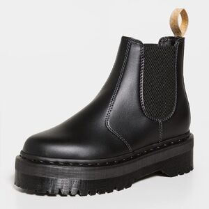 DR Martens Black Vegan Leather Quad Chelsea Boot Mono